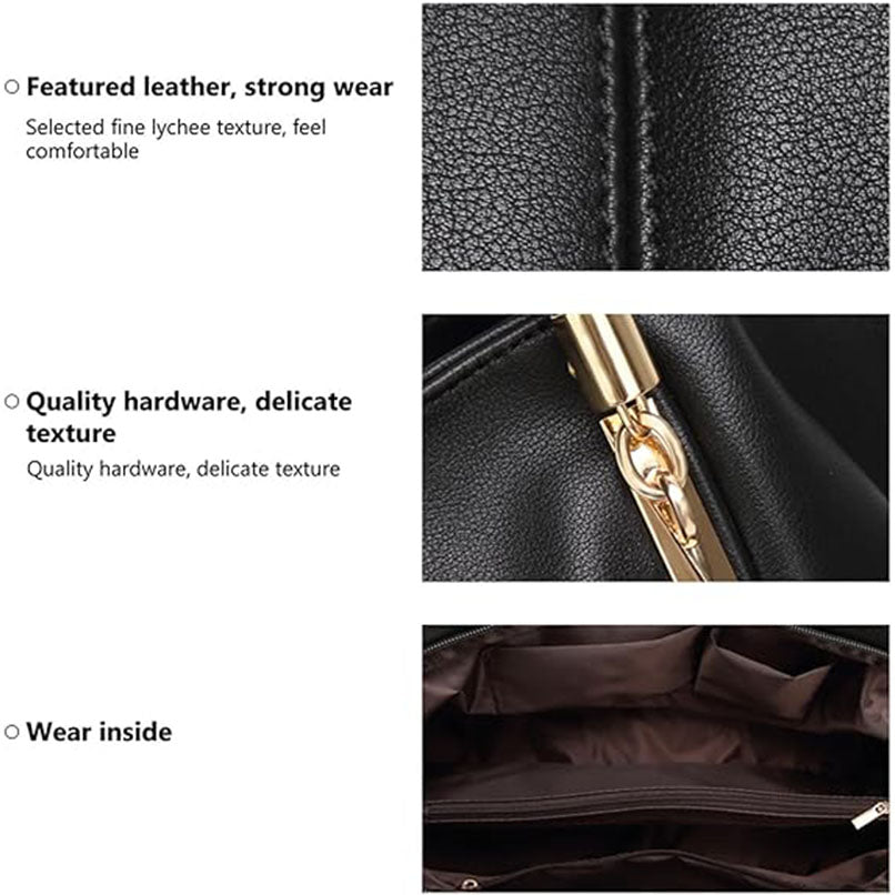 Women'S Tote Bag Bags, Large Leather Shoulder Bag Purse Top Handle Hobo Handbag