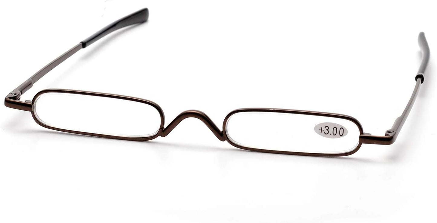 Lightweight Portable Mini Reading Glasses with Pen Clip Tube Case