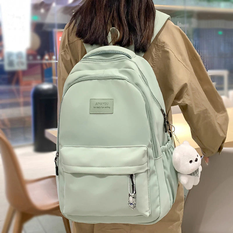 Women Nylon Cute Backpack Student College School Bag Backpack Ladies Bags