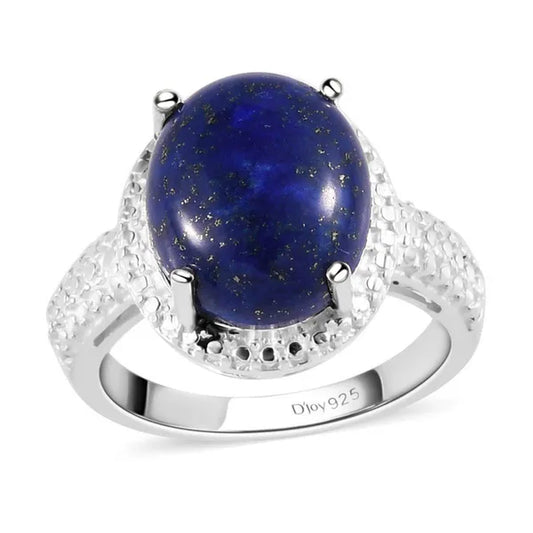 925 Sterling Silver Lapis Lazuli Crystal Chakra Reiki Ring for Women Jewelry Gifts for Women Birthday Gifts