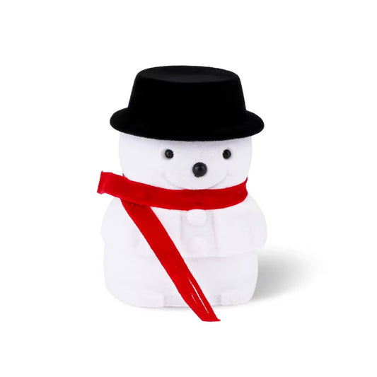 1 Piece Snowman Velvet Jewelry Box Santa Claus Ring Box Jewelry Container for Earrings Display Christmas Gift Box Holder