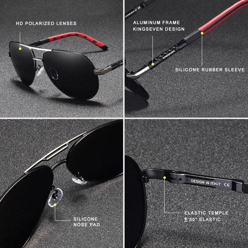 New Fashion Men’S Sunglasses High Quality Aluminum Luxury Retro Functional Glasses Women Pilot Accessory Eyewear