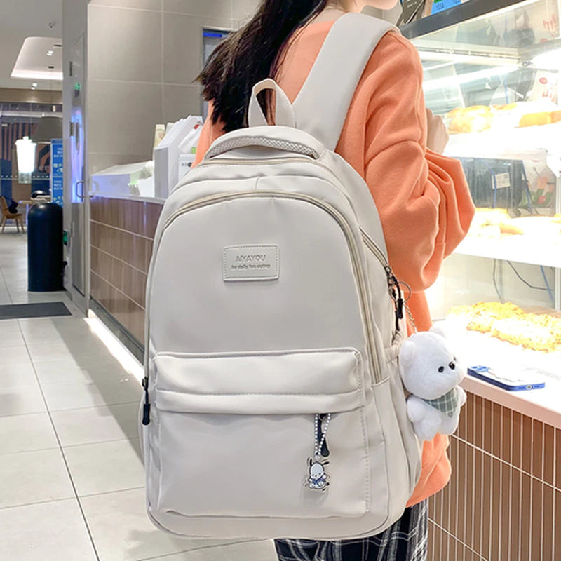 Women Nylon Cute Backpack Student College School Bag Backpack Ladies Bags