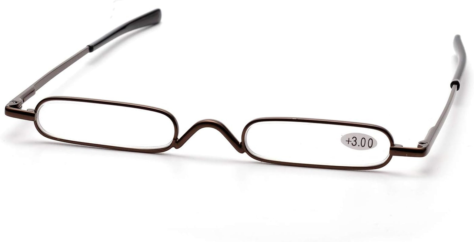 Lightweight Portable Mini Reading Glasses with Pen Clip Tube Case