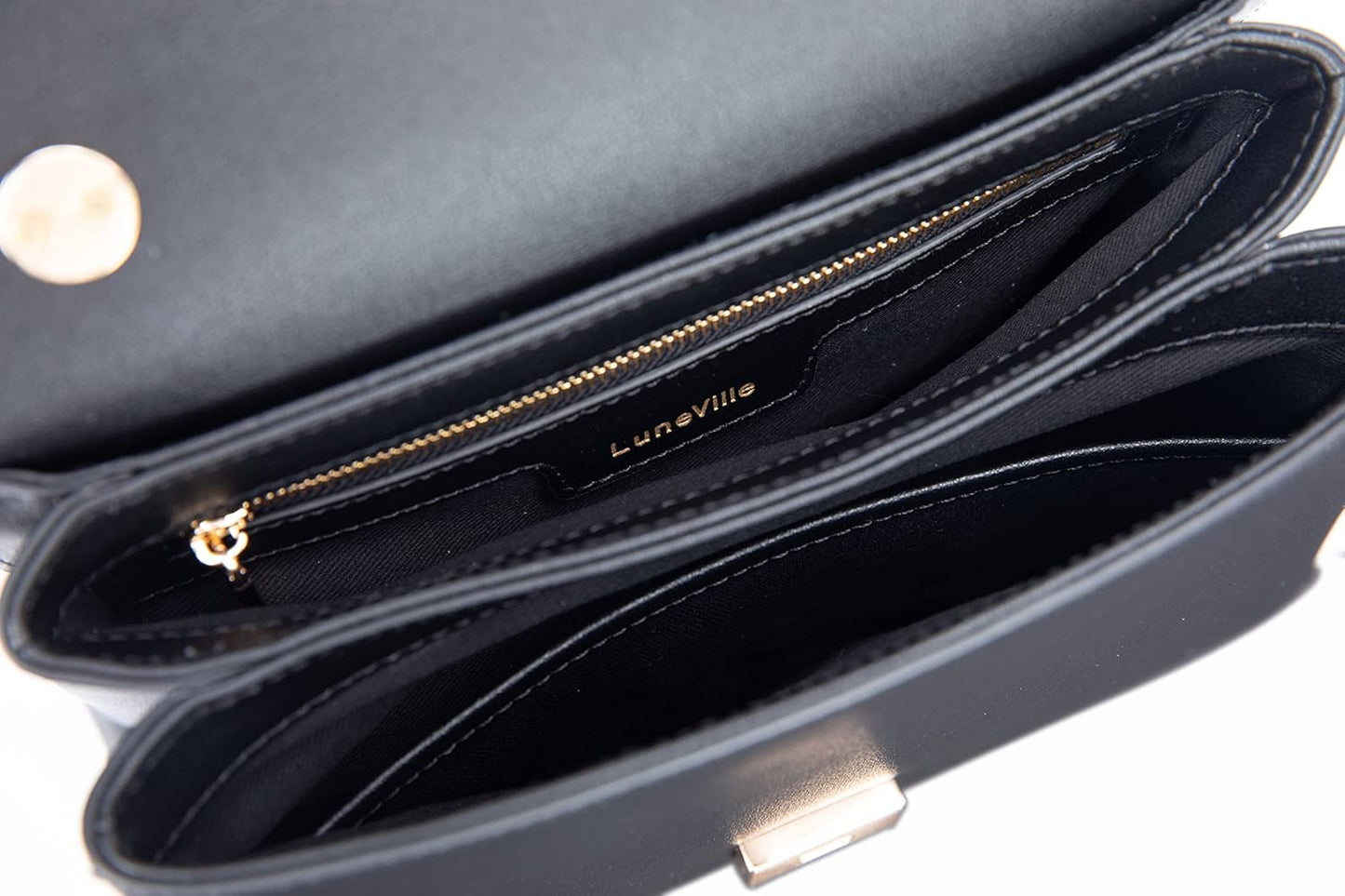 Women's Top Layer Leather Crossbody Handbag - Elegant One-Shoulder Design for Professional Use (LW002) - Black